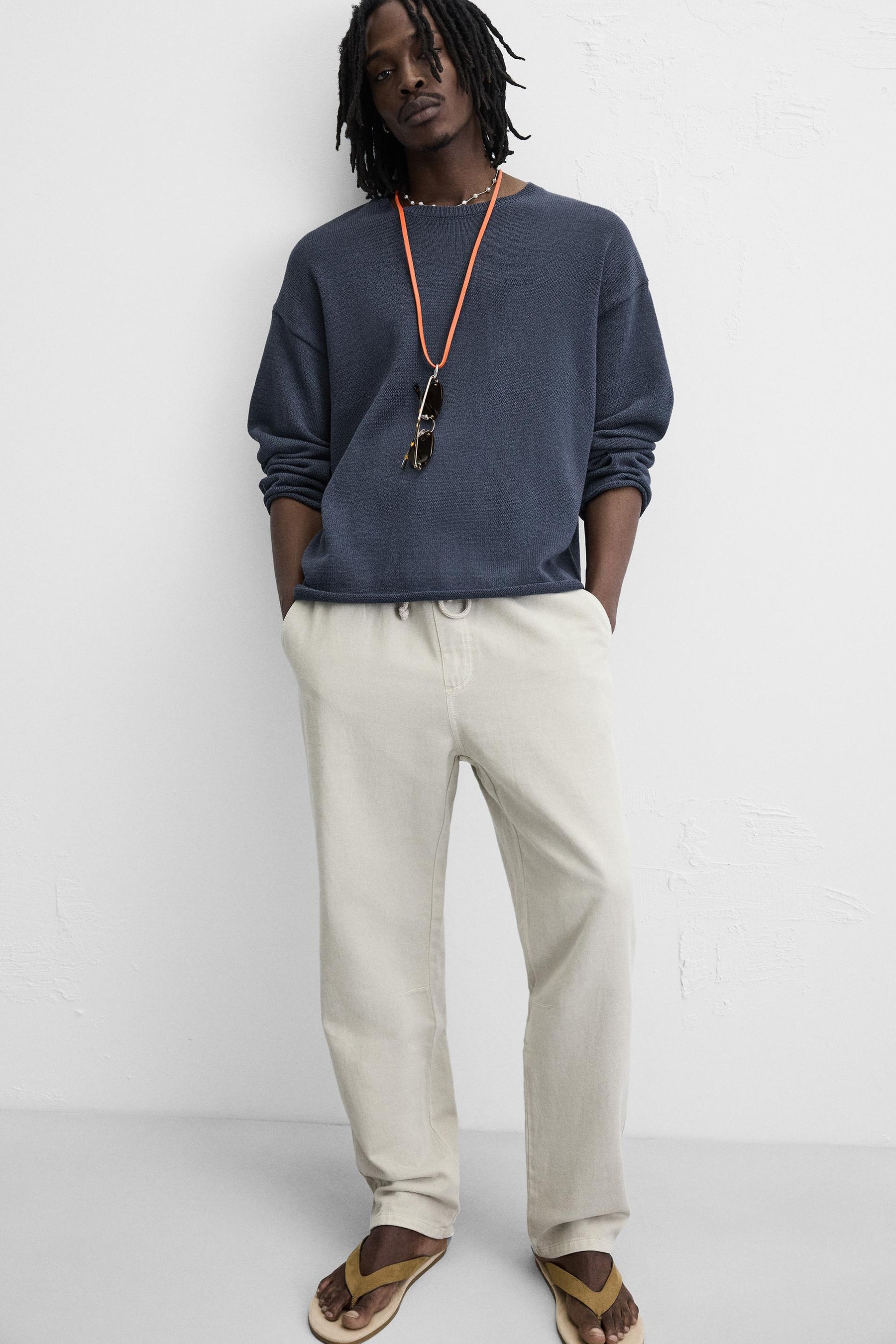 COTTON - LINEN TROUSERS - Image 5