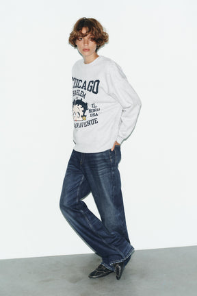 Betty Boop Sweatshirt mit Aufdruck