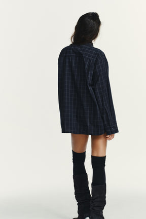 Popelinehemd mit quadratischem