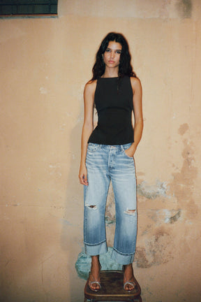 Bluse mit Schleife am Rücken