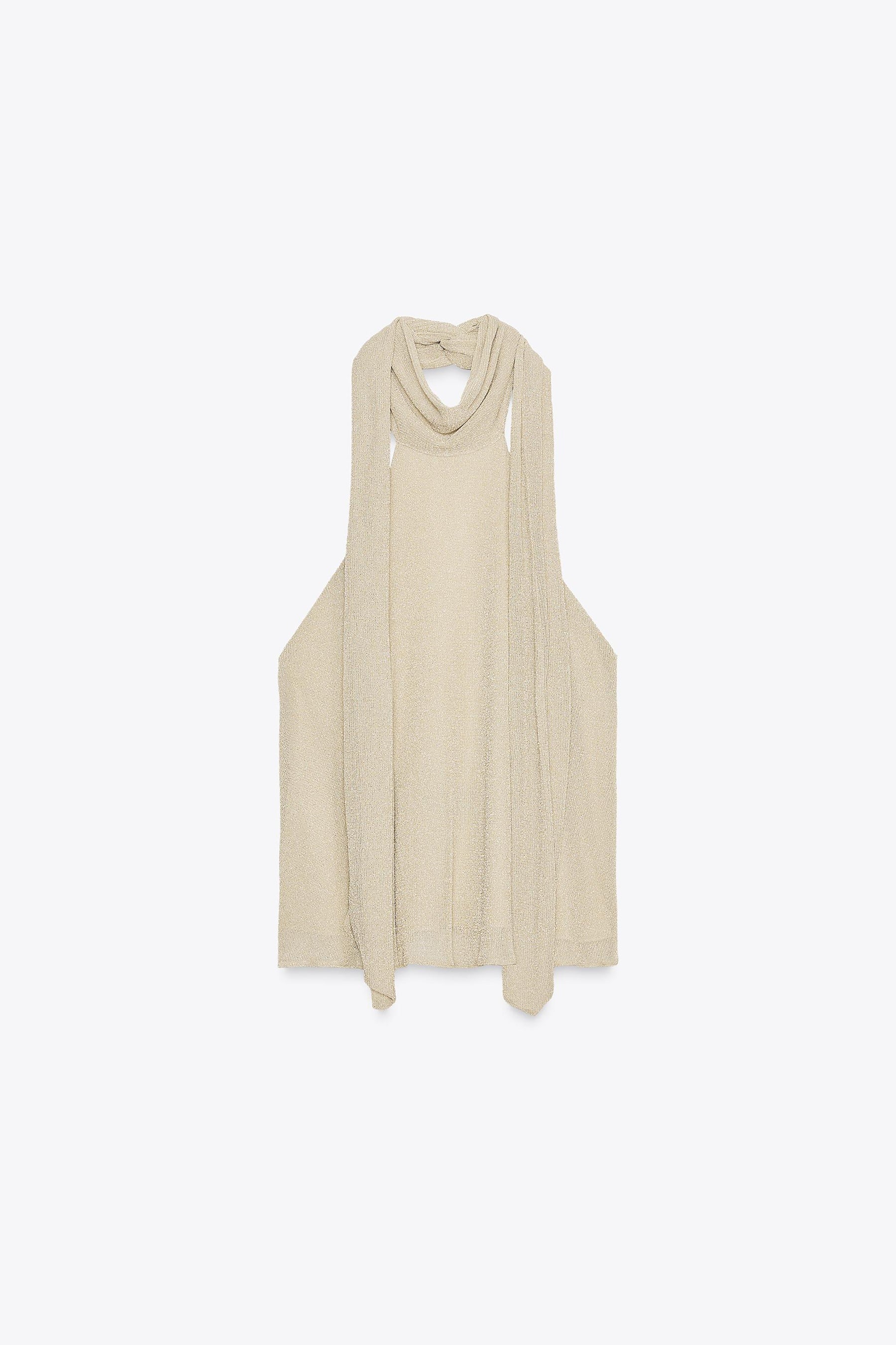 METALLISCHES HALTER-TOP