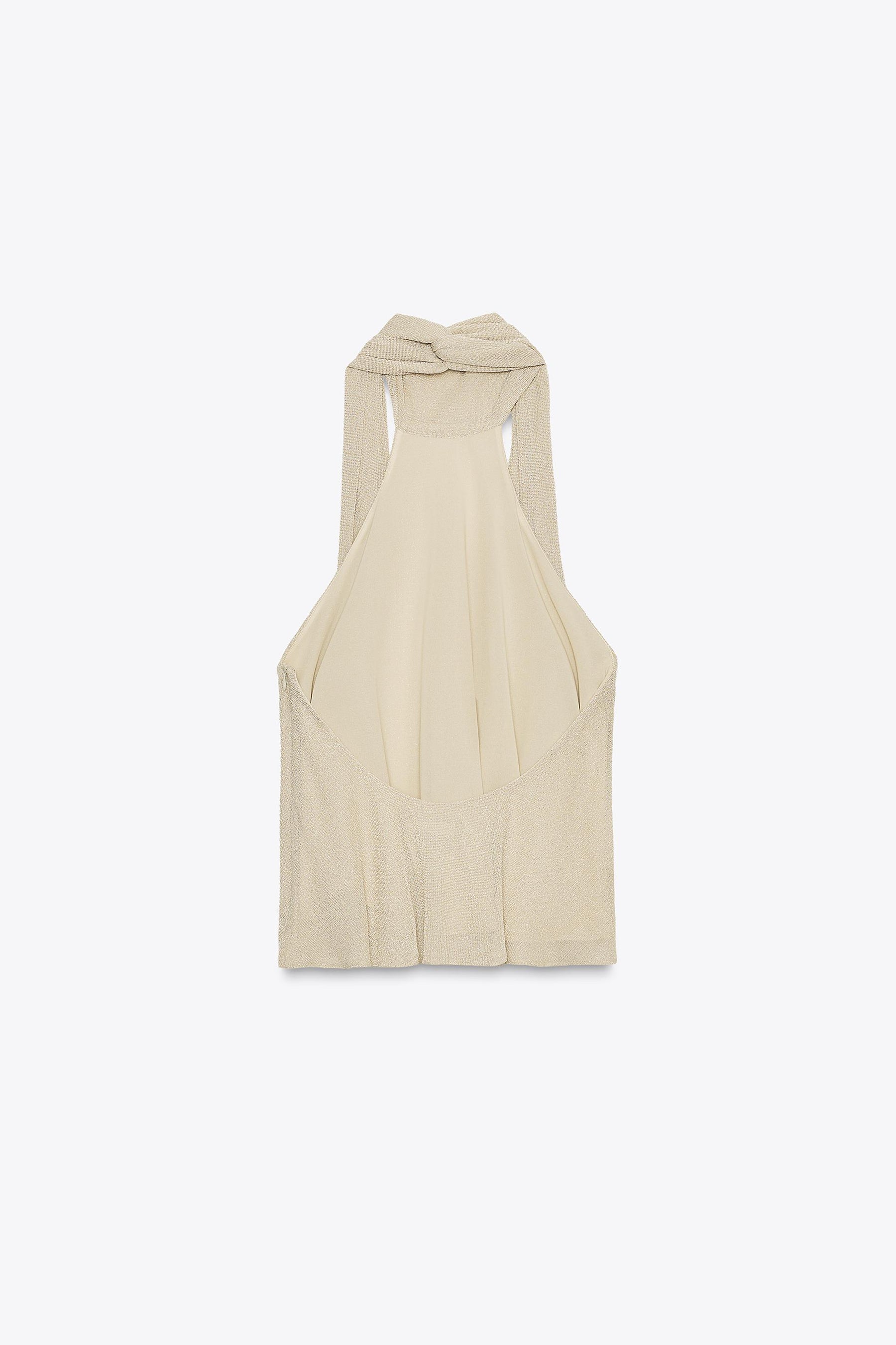 METALLISCHES HALTER-TOP