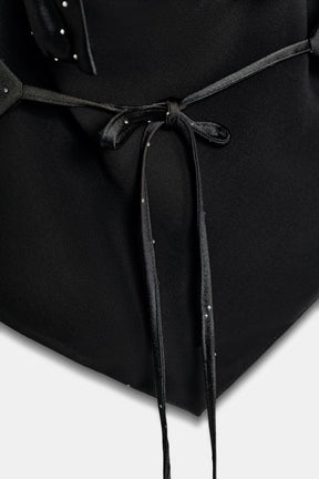 Strassbesetztes Satin-Haltertop