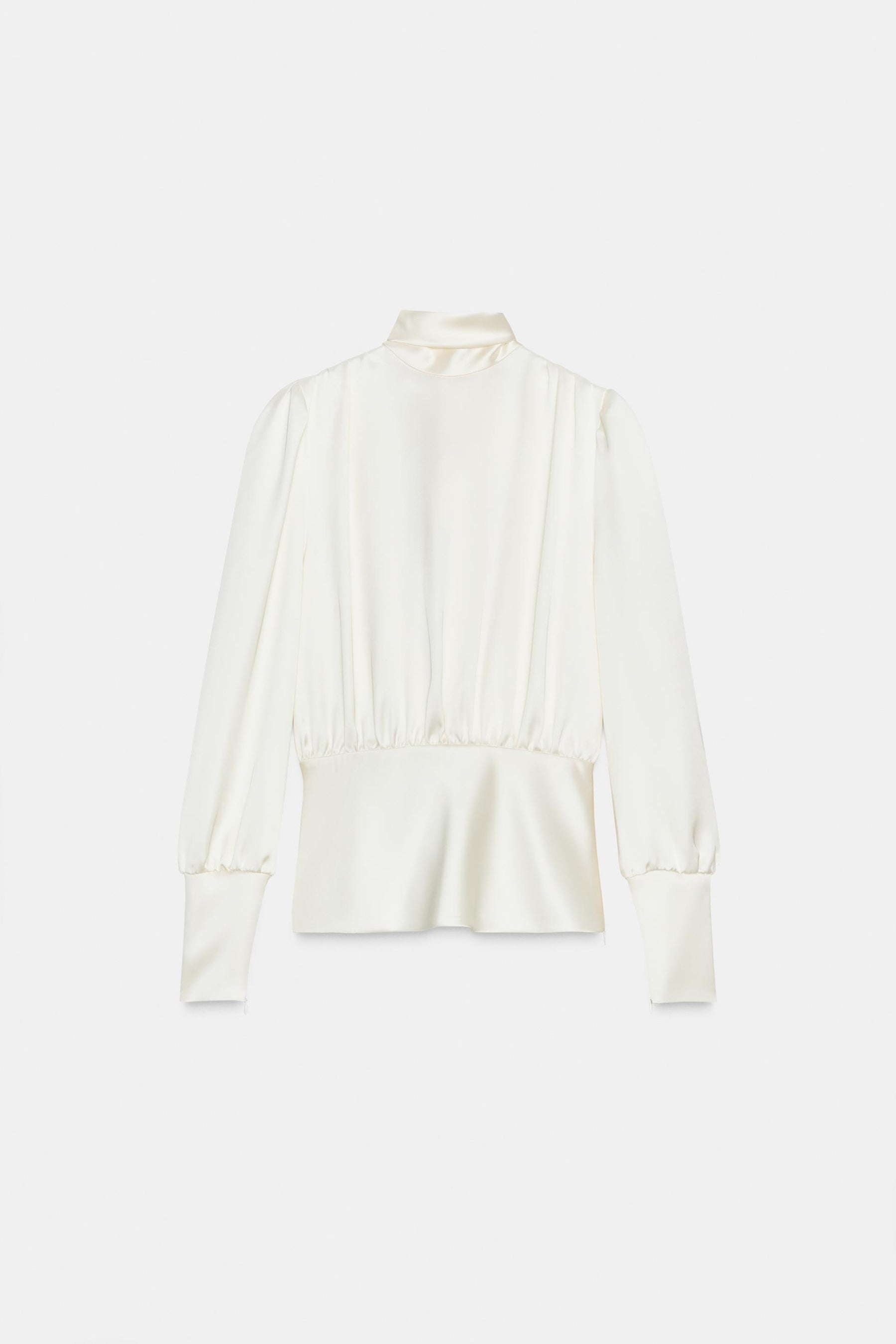 Satinhemd mit Schleife