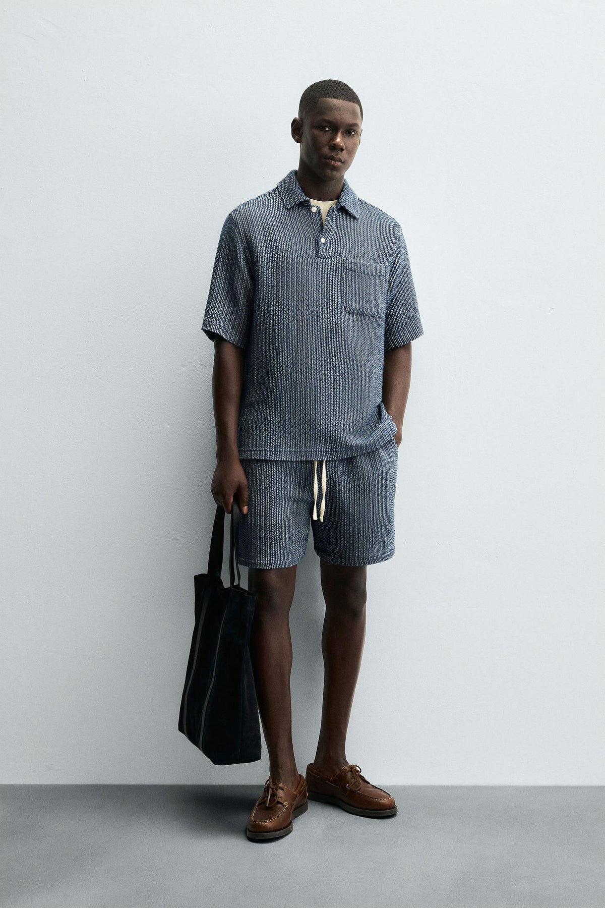 TEXTURED POLO SHIRT - Image 1