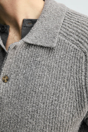 Textured Bouclé Polo