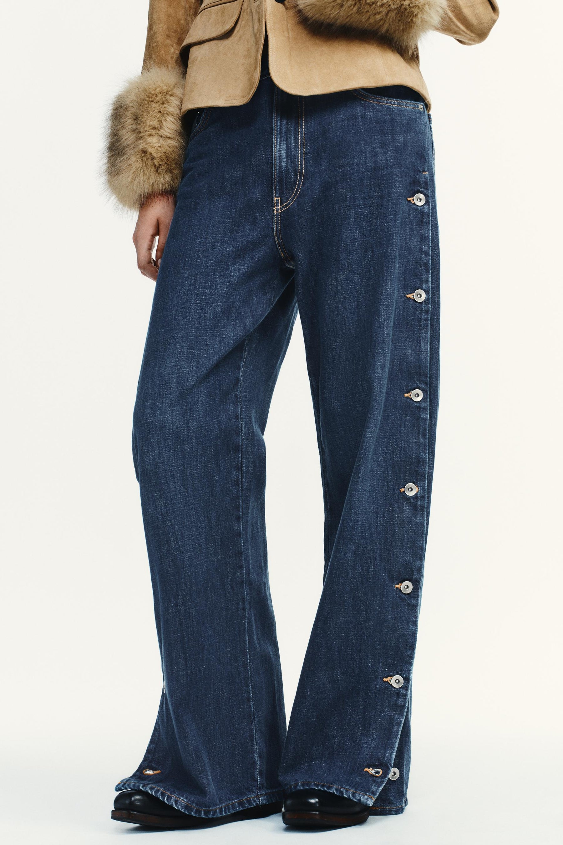 Baggy Jeans mit mittelhohem Bund