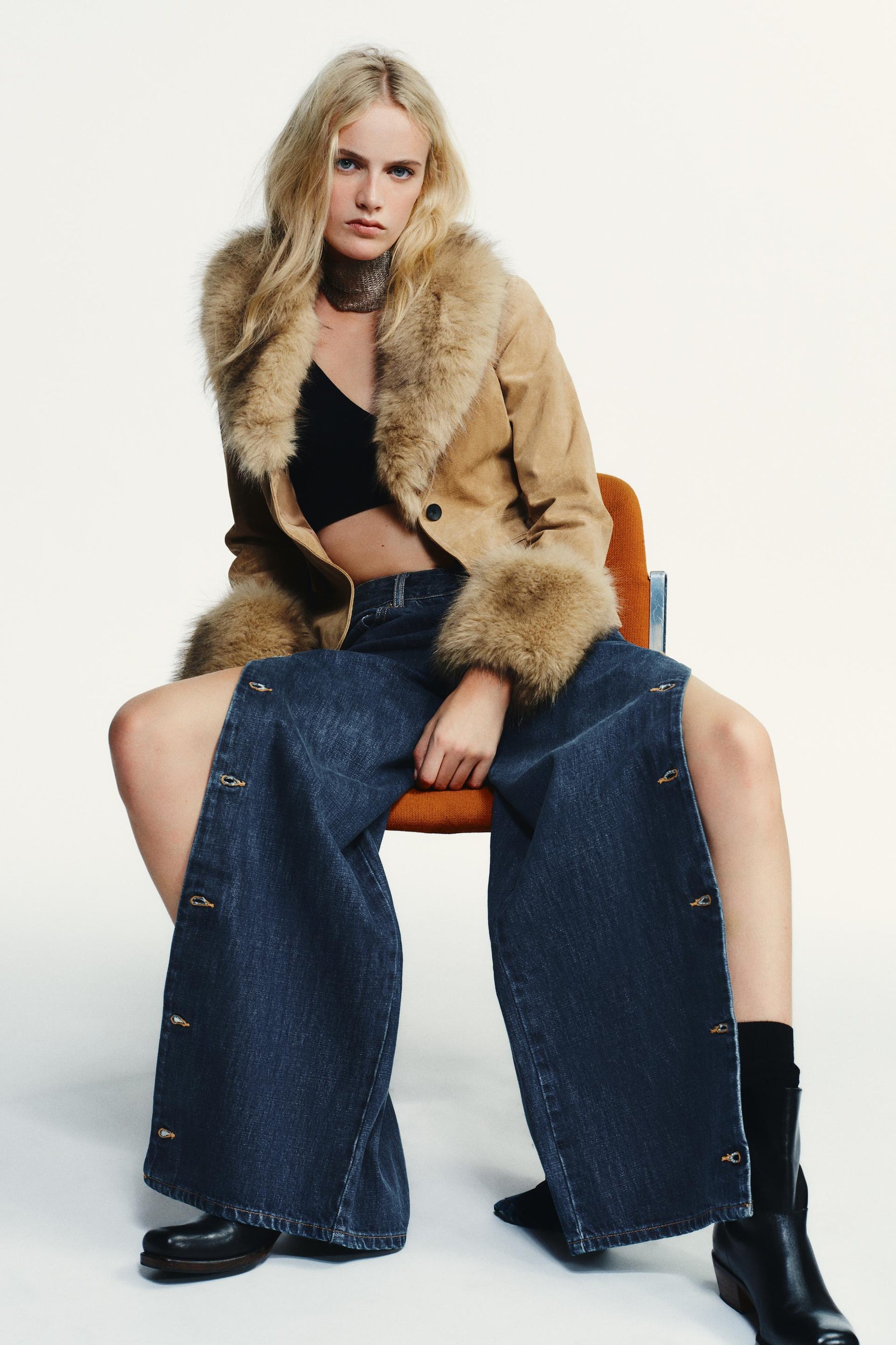 Baggy Jeans mit mittelhohem Bund