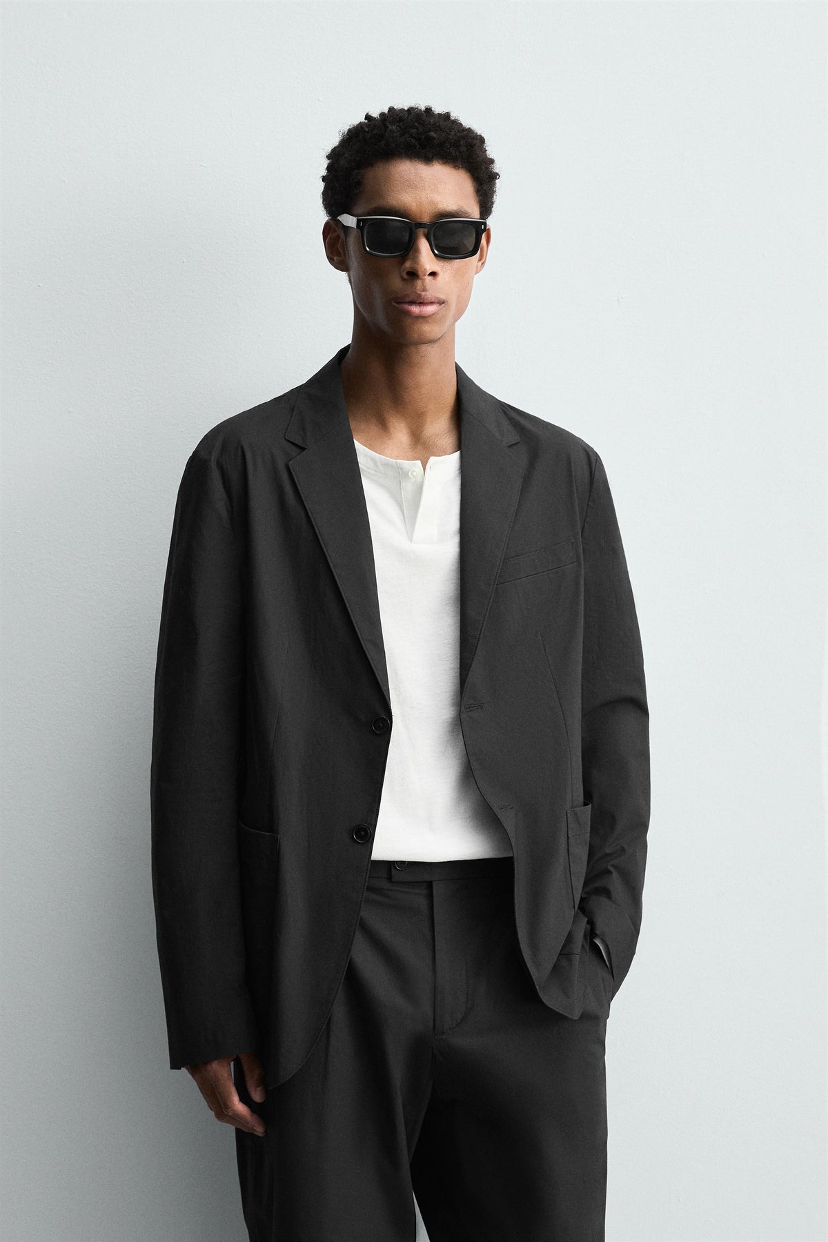 POPLIN SUIT BLAZER - Image 2