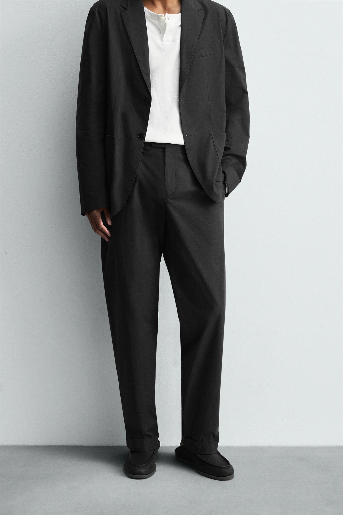 POPLIN SUIT TROUSERS - Image 2