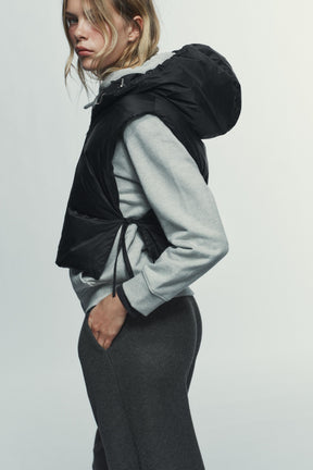 FEATHER DOWN GILET WITH TIES - Image 3