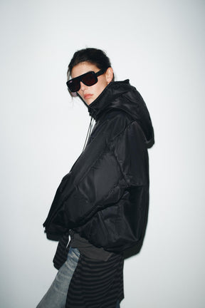Puffer jacket with hoodie - Image 3