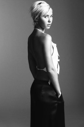 Neckholder-Top mit Schleifen