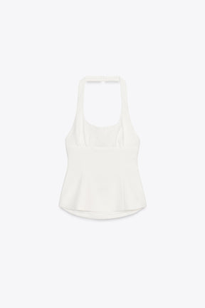 Neckholder-Top mit Schleifen