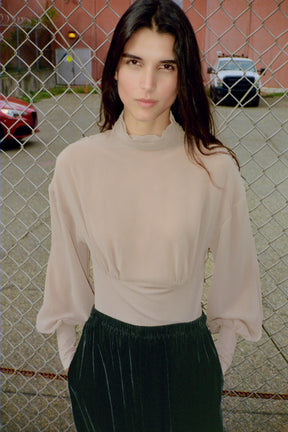 Georgette-Body mit Details