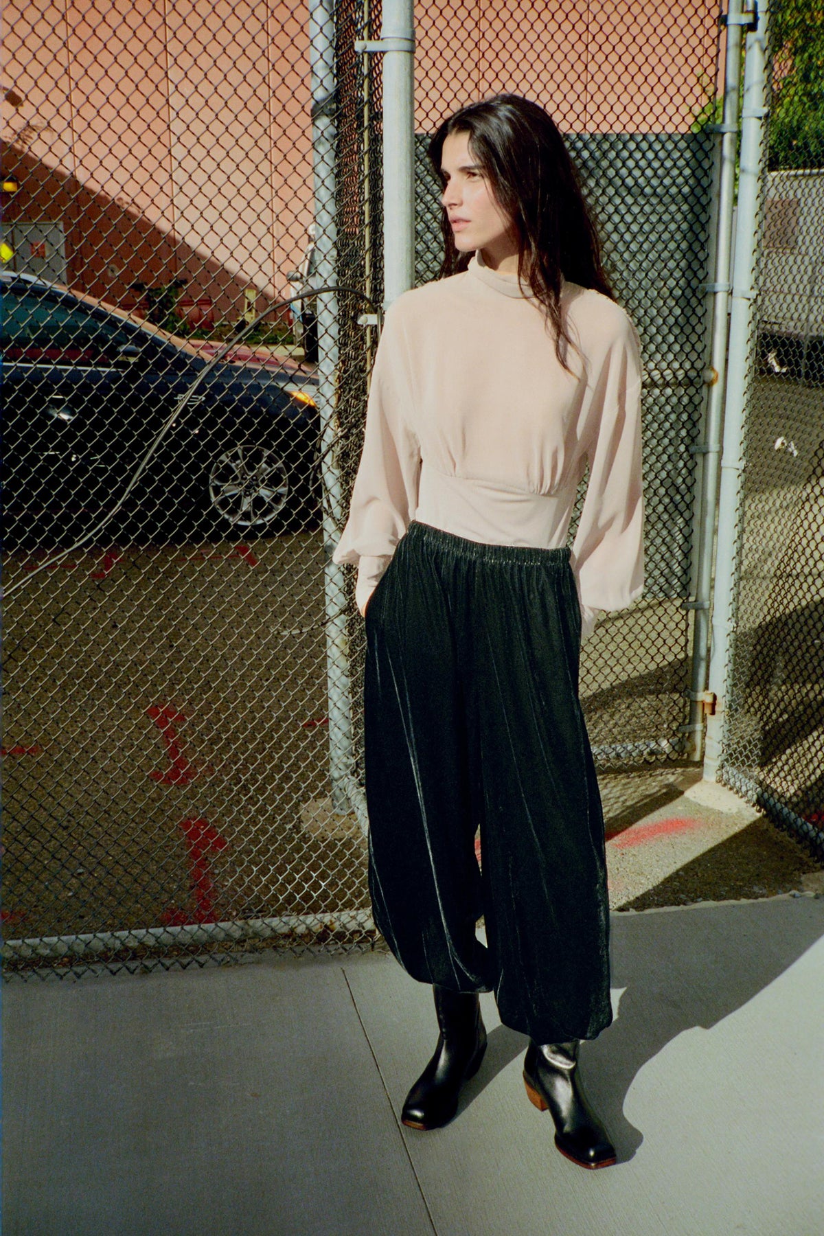 Georgette-Body mit Details