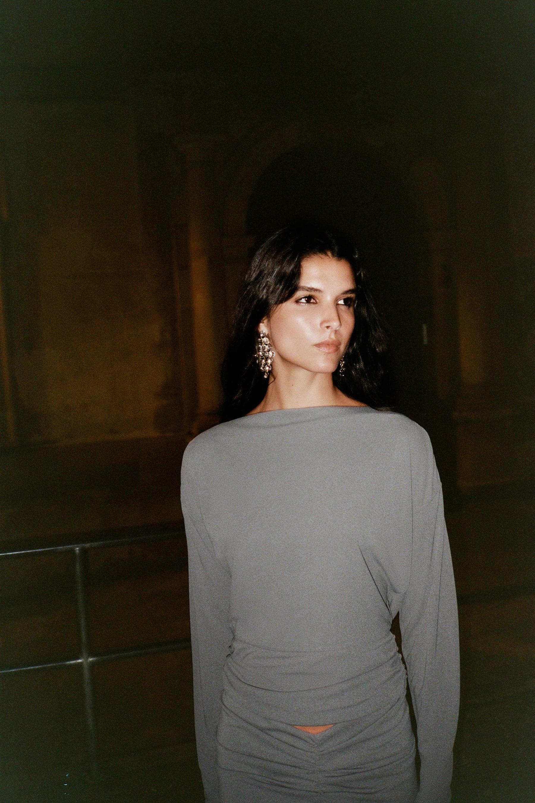 Top mit drapiertem Rücken