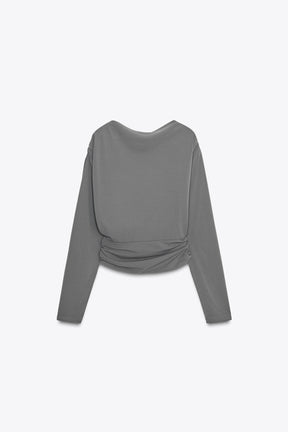 Top mit drapiertem Rücken