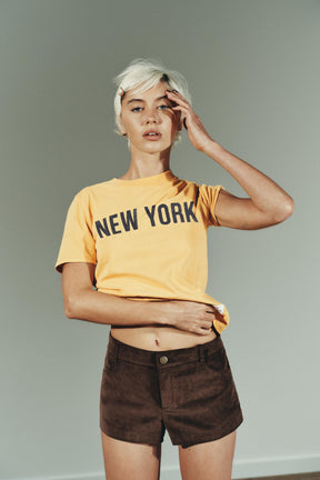 Mini-Shorts aus Wildleder