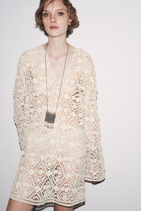 ZW COLLECTION CROCHET MINI DRESS - Image 2