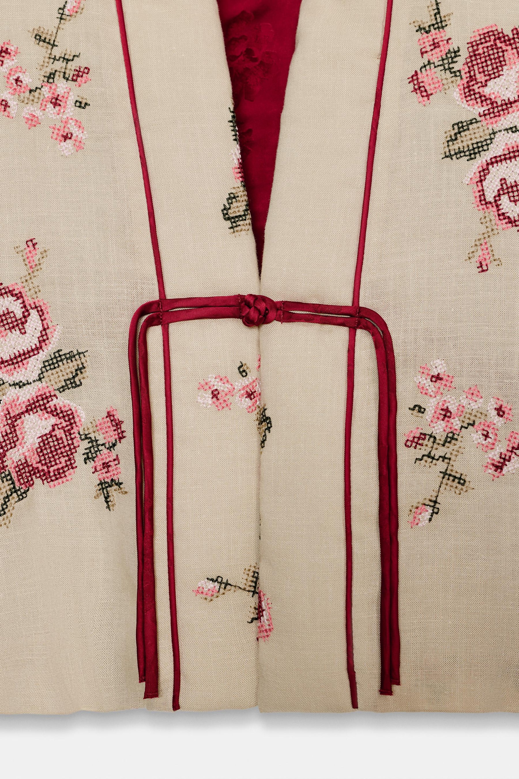 QUILTED JACKET WITH FLORAL EMBROIDERY - Image 5