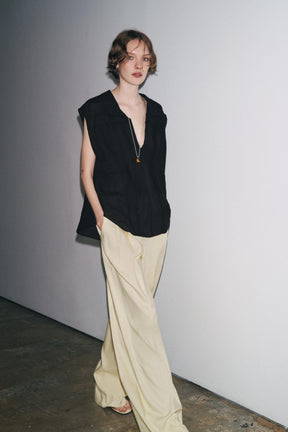 Ramie-Mischgewebe, gestepptes Hemd