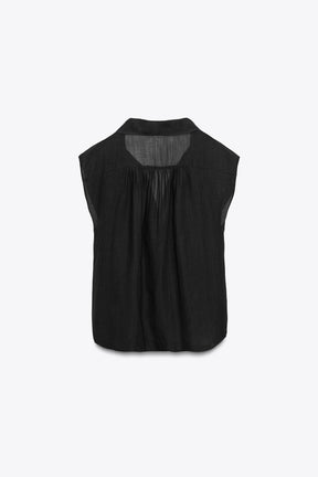 Ramie-Mischgewebe, gestepptes Hemd