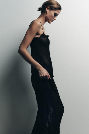 Georgette-Rock mit Blumenmuster