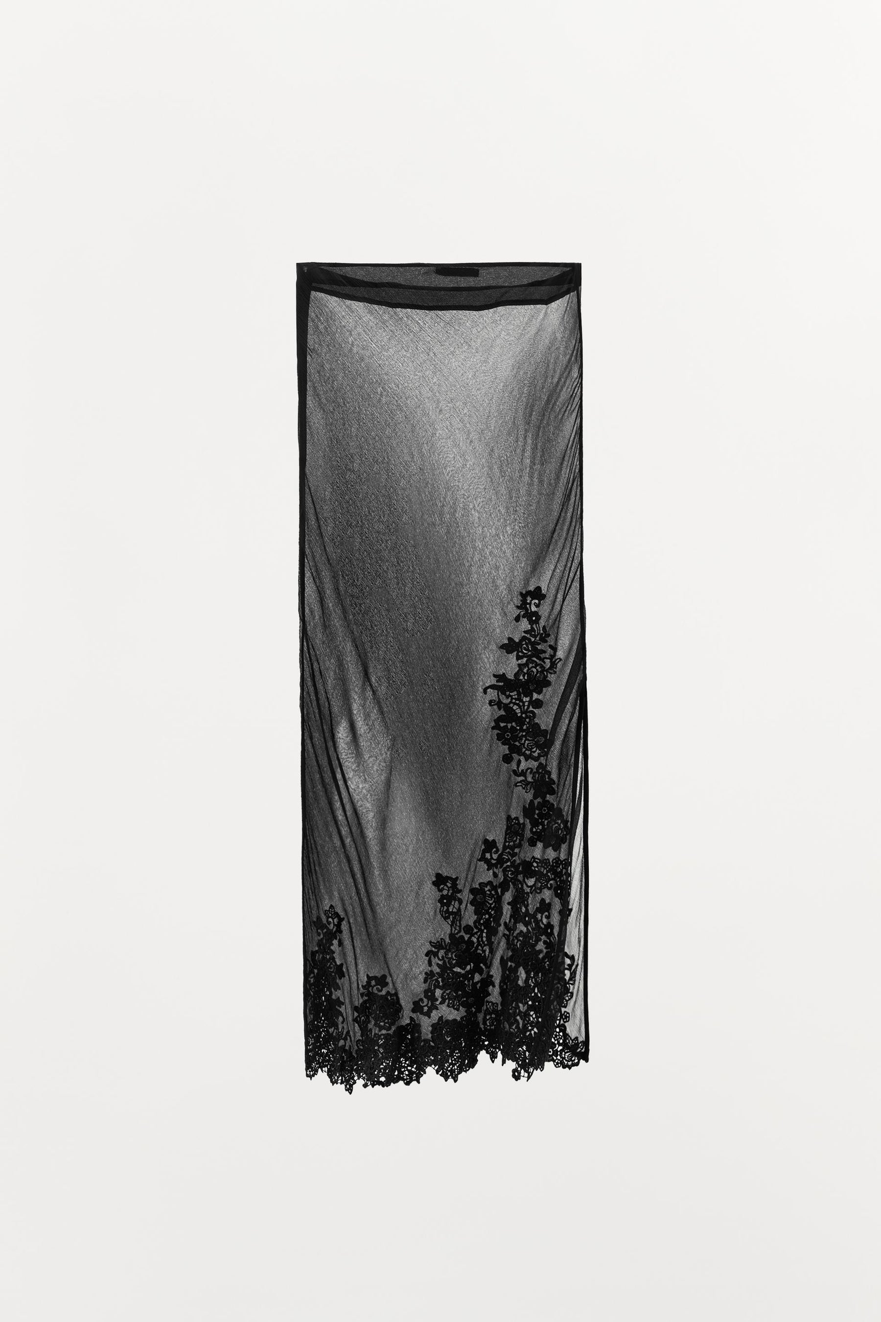 Georgette-Rock mit Blumenmuster