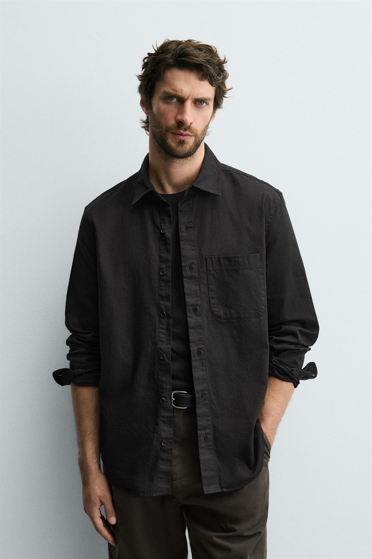 COTTON/LINEN SHIRT - Image 2