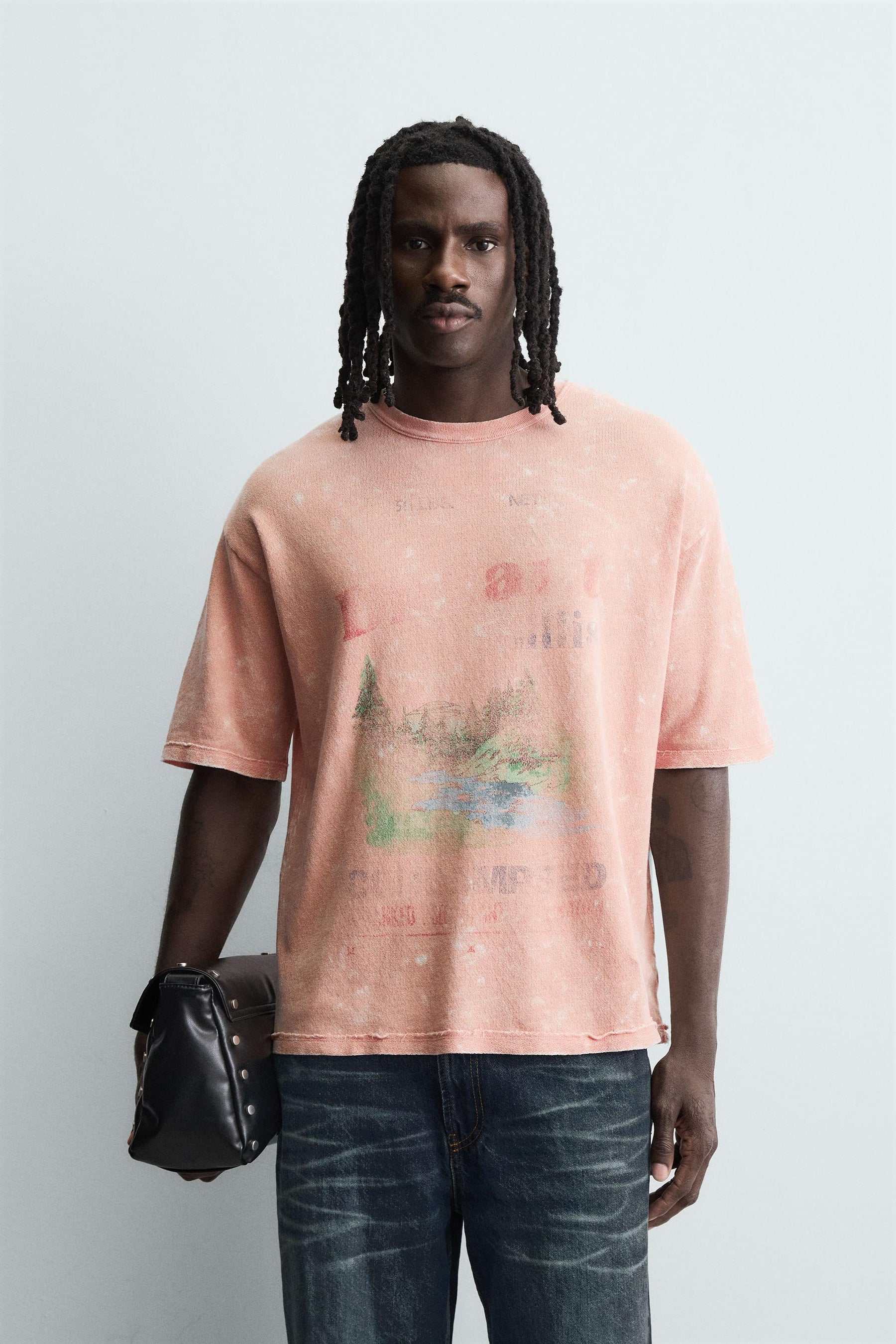 WASHED PRINTED KNIT T-SHIRT - Image 2