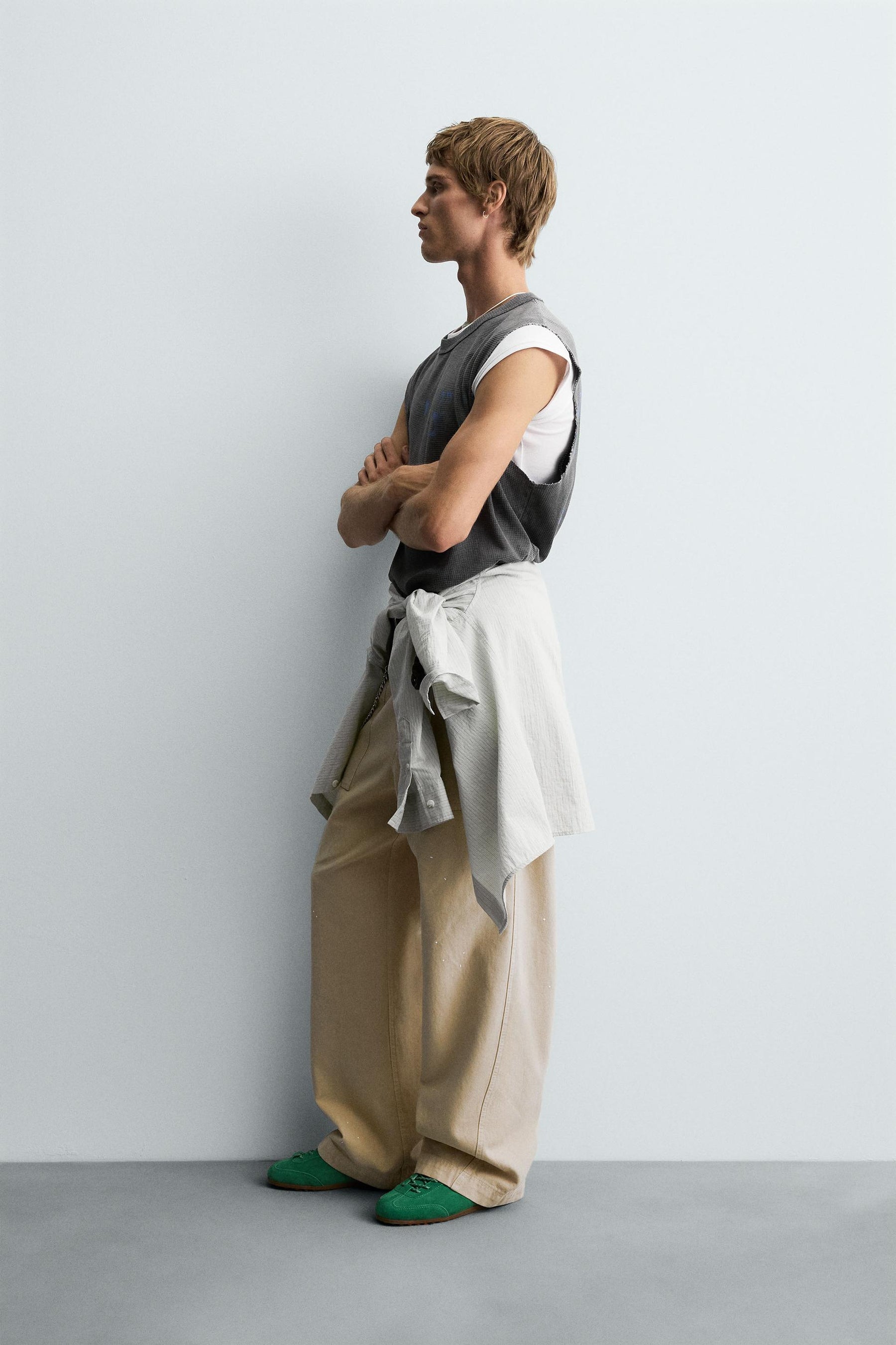 WASHED PRINT KNIT TANK TOP - Image 4