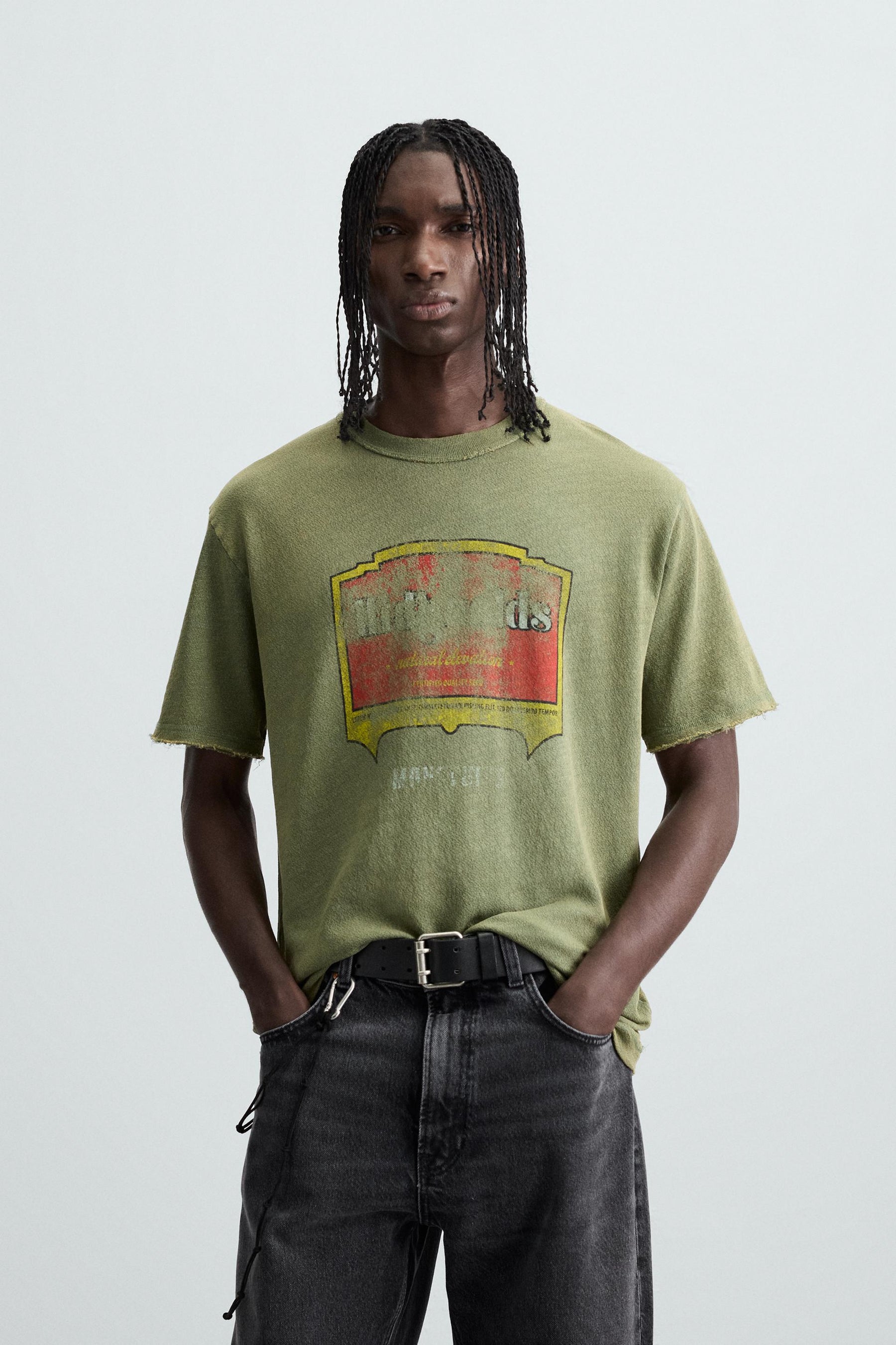 WASHED PRINT KNIT T-SHIRT - Image 2