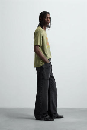 WASHED PRINT KNIT T-SHIRT - Image 4