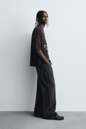 WASHED PRINTED KNIT T-SHIRT - Image 4