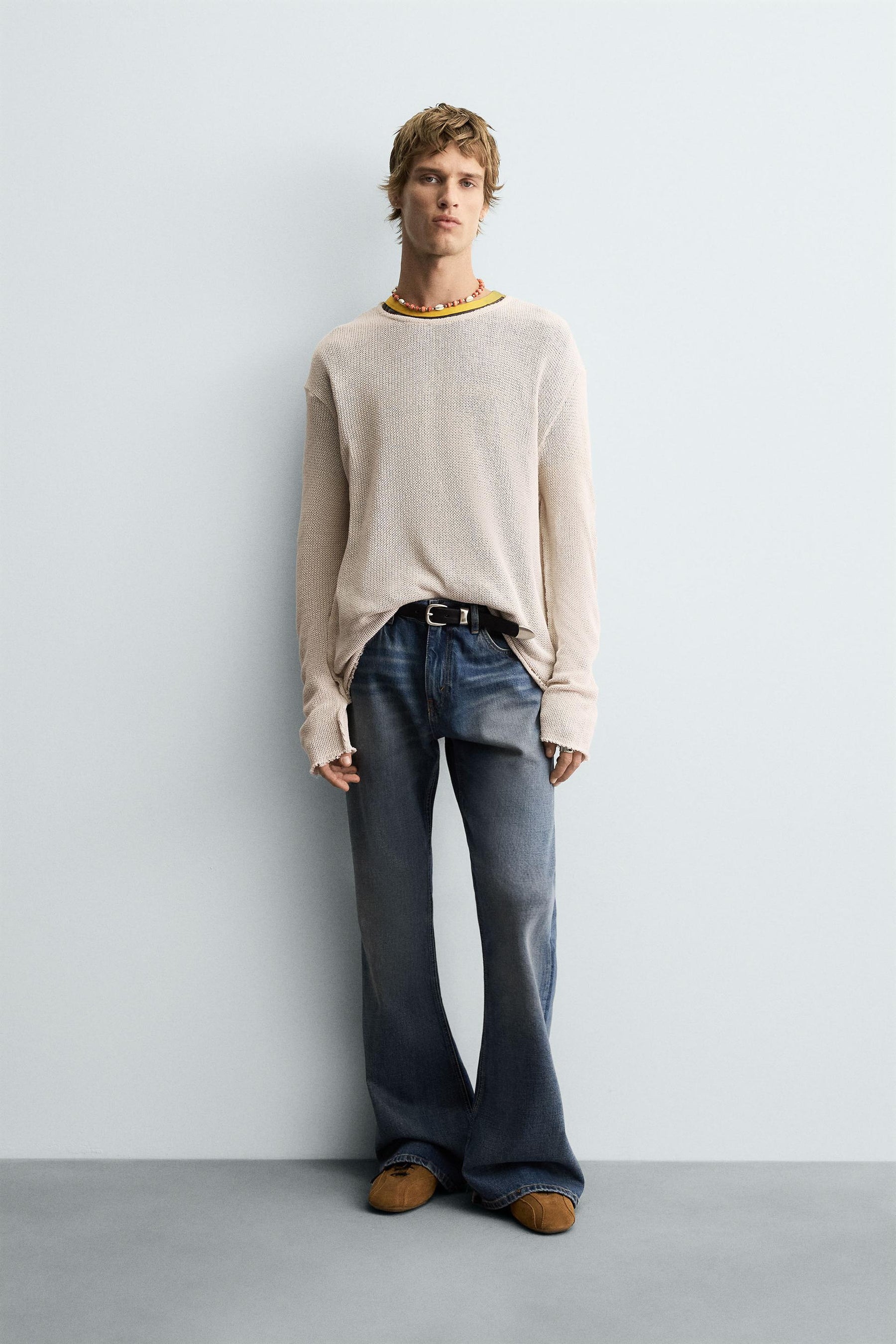 TEXTURED KNIT SWEATER - Image 1