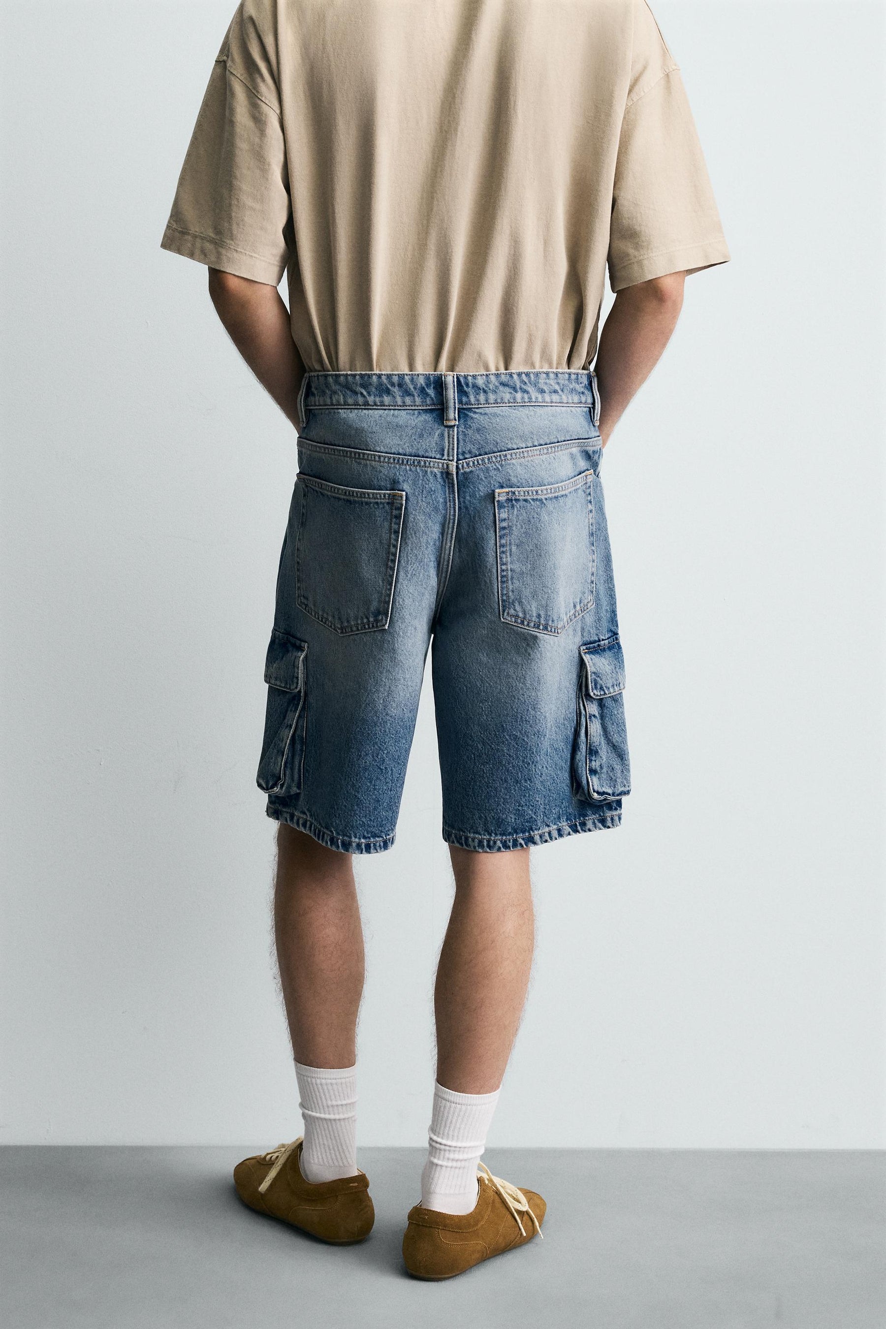 DENIM CARGO BERMUDA SHORTS - Image 3