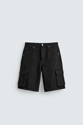 DENIM CARGO BERMUDA SHORTS - Image 6