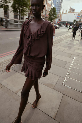 SHORT DRESS WITH RUFFLES - Image 4