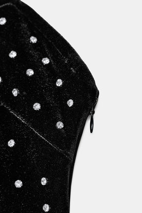 Samtschimmerndes Top