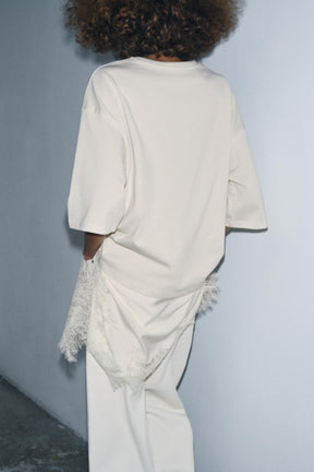 Kombiniertes Spitzen-T-Shirt