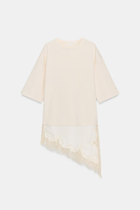 Kombiniertes Spitzen-T-Shirt