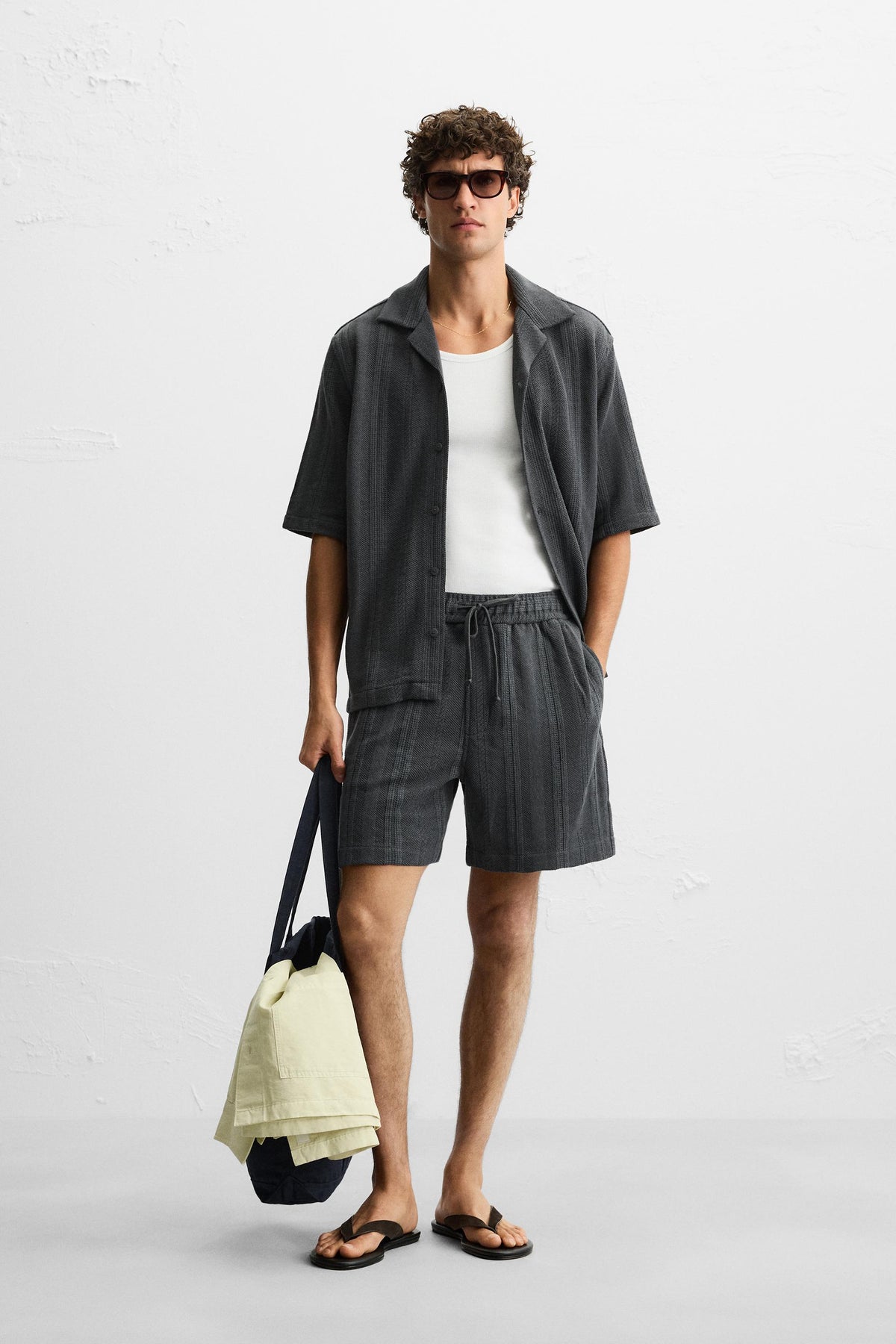 TEXTURED RELAXED FIT SHIRT - Image 1