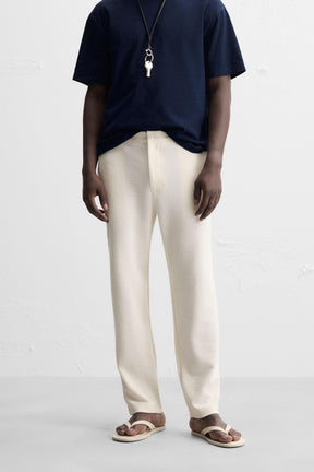 TEXTURED CHINO TROUSERS - Image 2