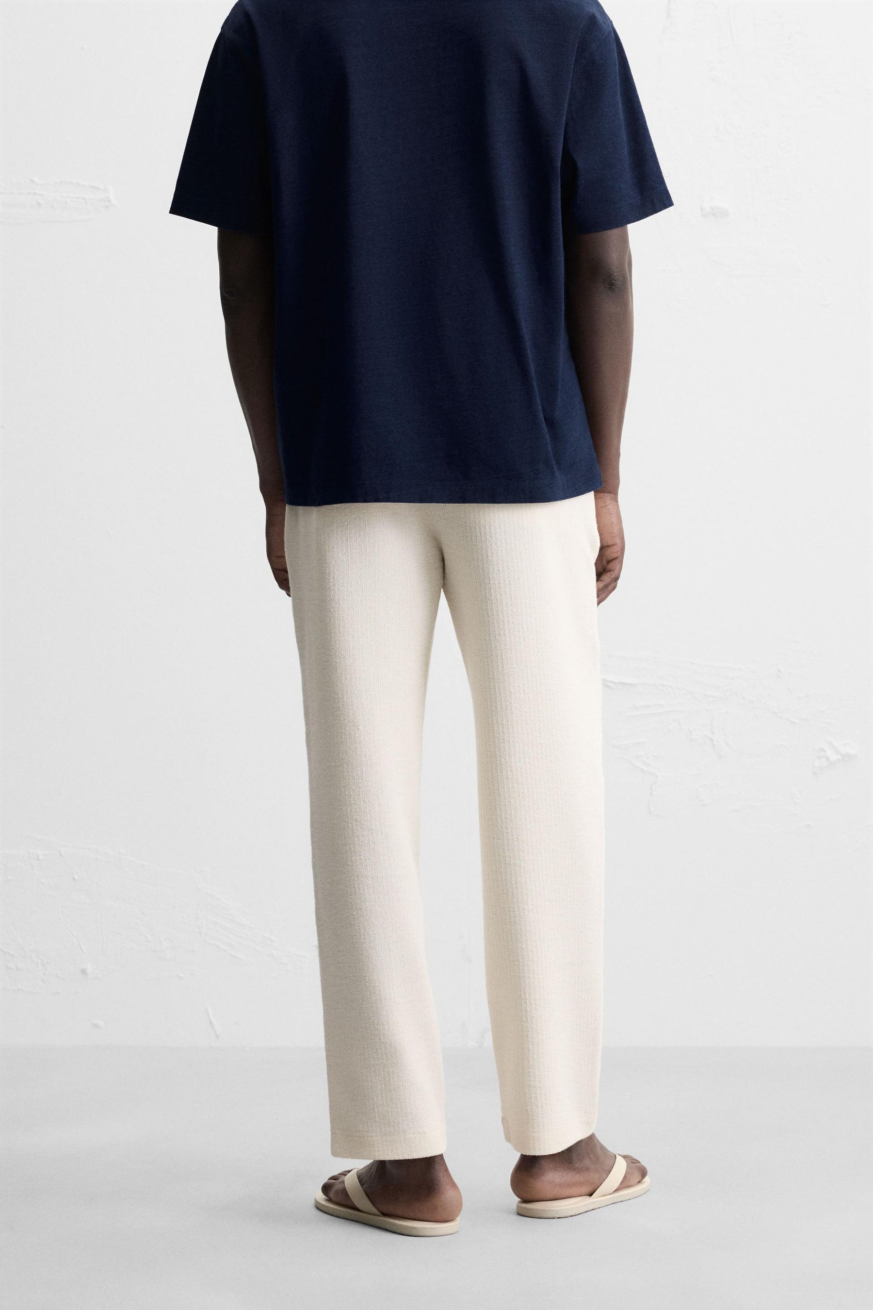 TEXTURED CHINO TROUSERS - Image 3