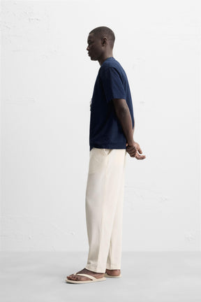 TEXTURED CHINO TROUSERS - Image 4