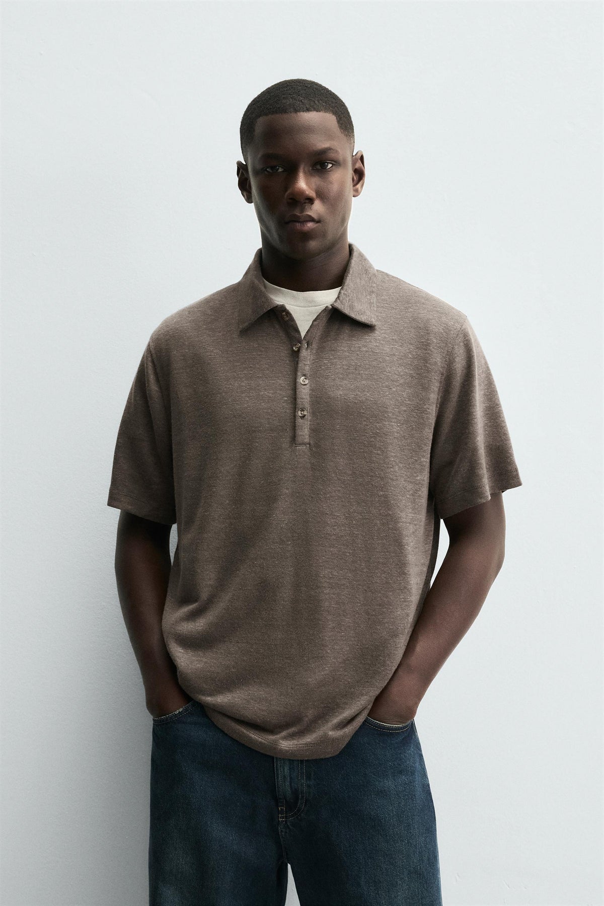 HEMP-VISCOSE POLO SHIRT - Image 2