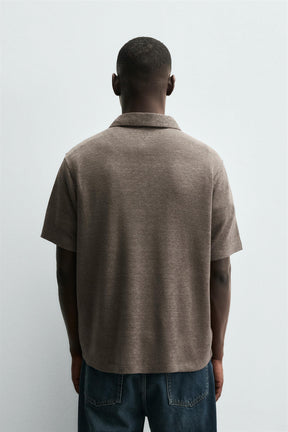 HEMP-VISCOSE POLO SHIRT - Image 3