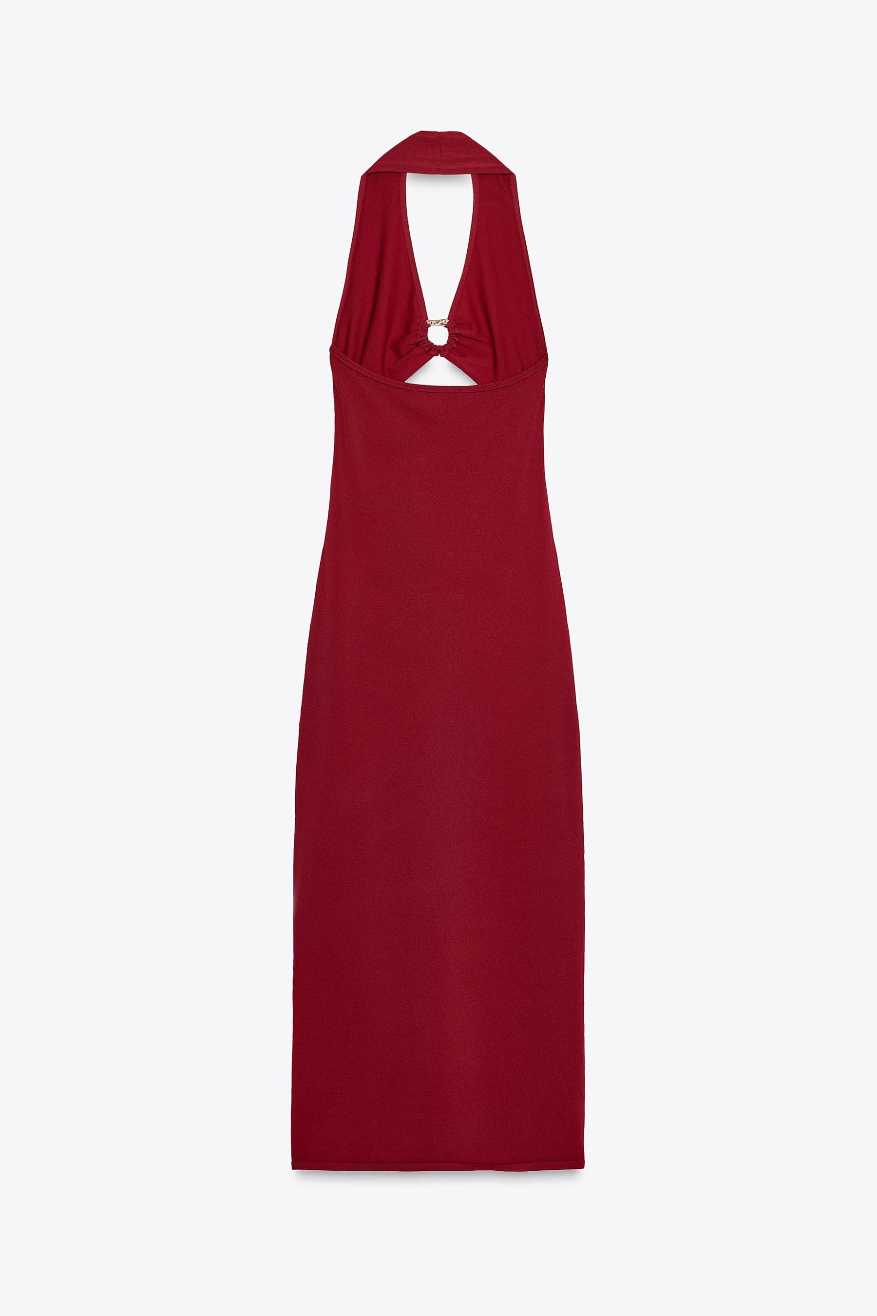 CUT OUT KNIT MIDI DRESS - Image 6