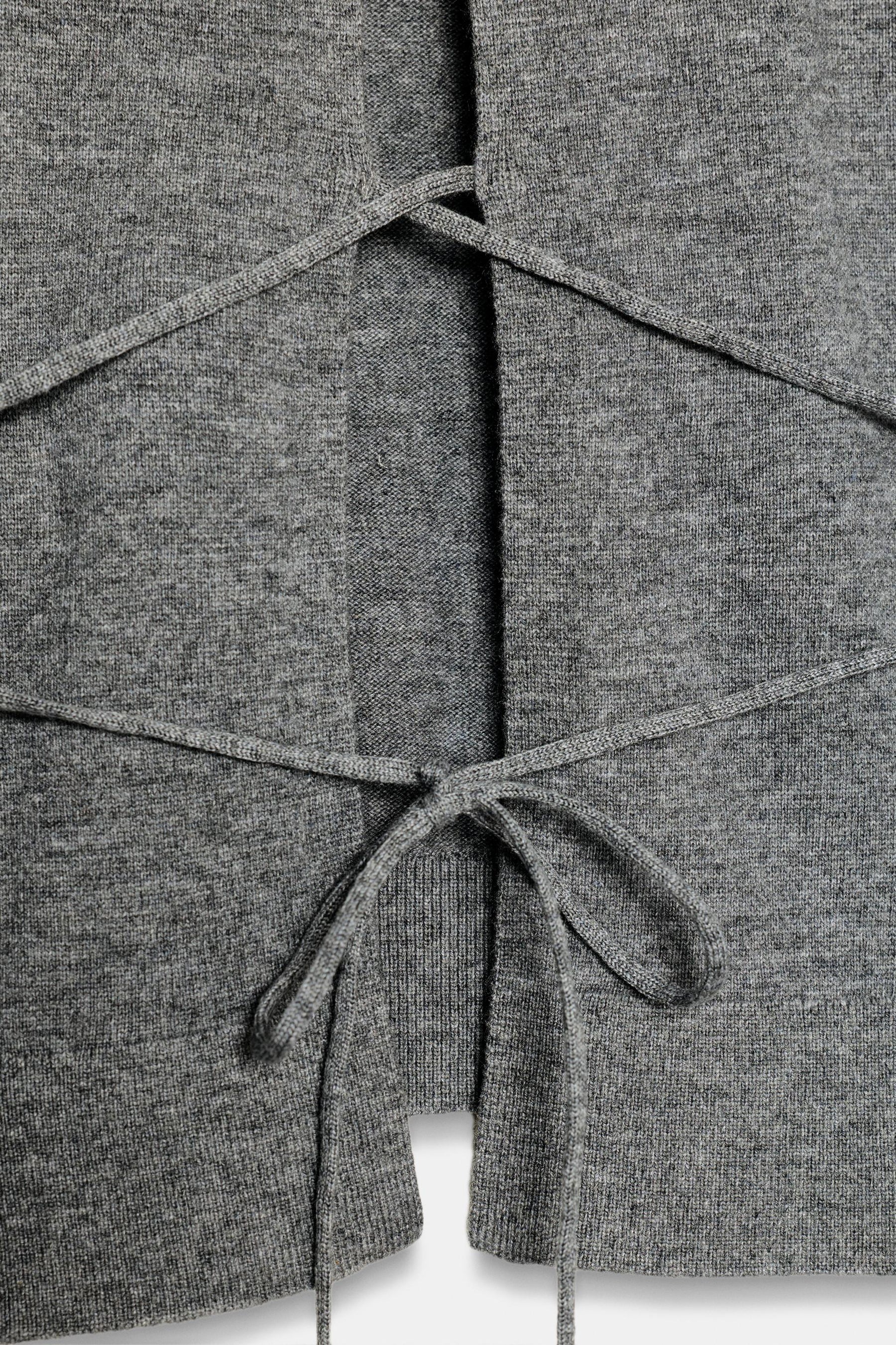 KNIT JUMPER WITH LACE-UP OPEN BACK - Image 7